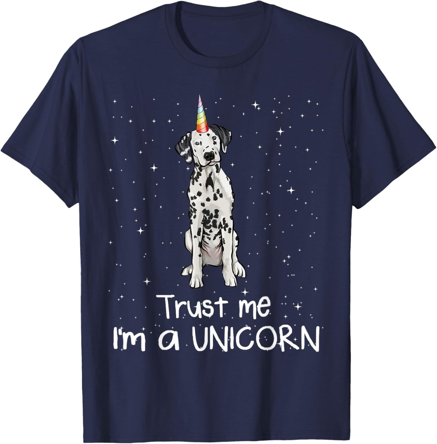 Funny Dalmatian Unicorn T-Shirt - T-Shirt | Navy