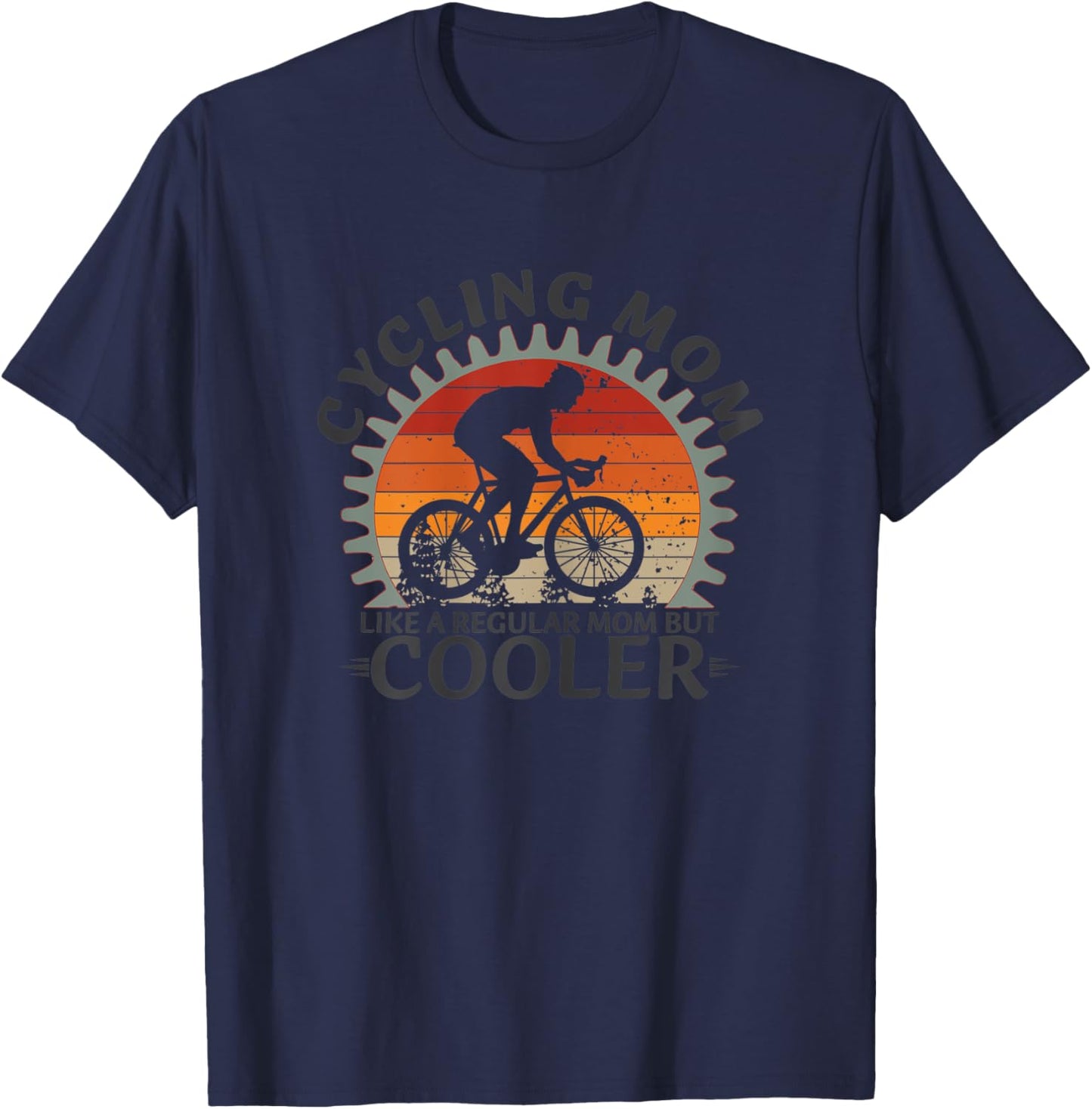 Cycling MOM Like a Regular MOM But Cooler T-Shirt - T-Shirt | Navy