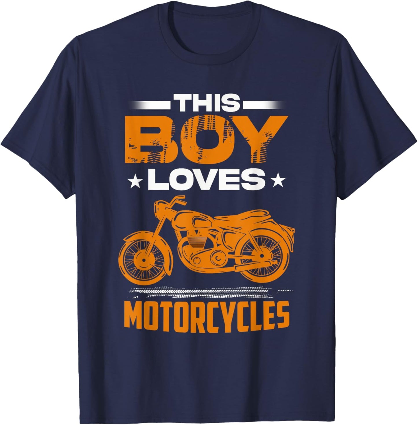 Kids Motorcycle Shirts For Boys Motor Bike Shirt For Kids T-Shirt - T-Shirt | Navy