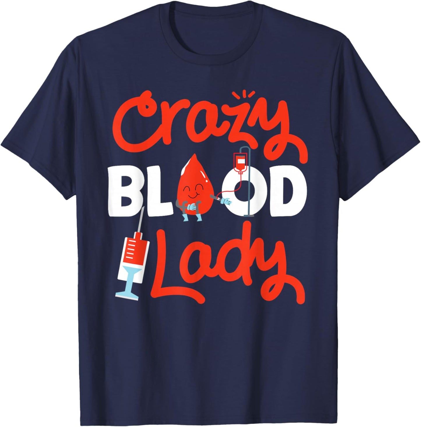 Phlebotomist Tech Technician blood T-Shirt - T-Shirt | Navy