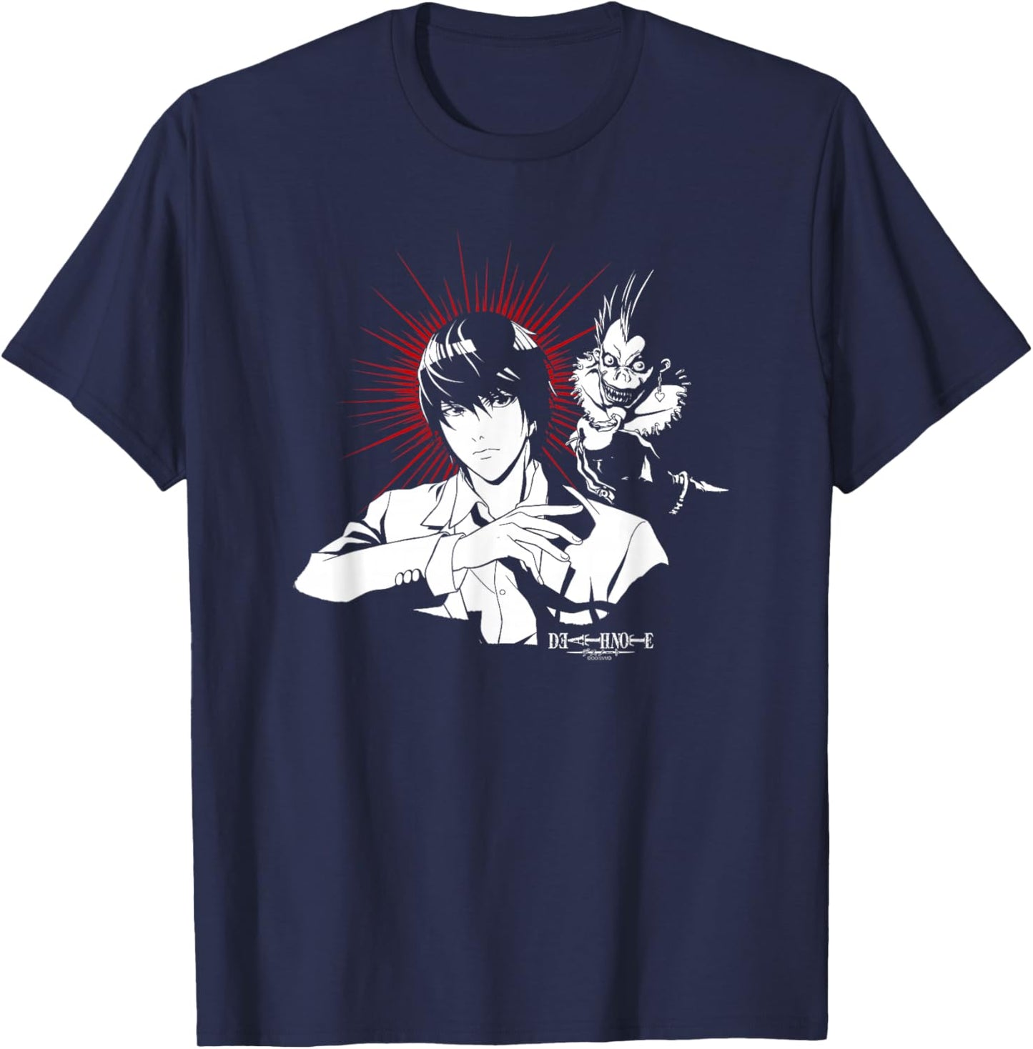 Death Note Ryuk and Light with Halo Anime T-Shirt - T-Shirt | Navy