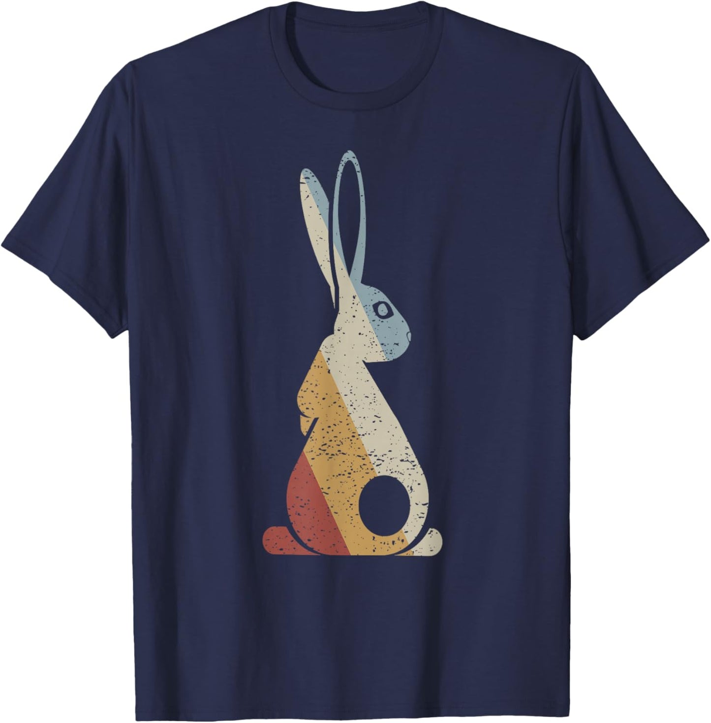 Rabbit Retro Style Vintage T-Shirt - T-Shirt | Navy