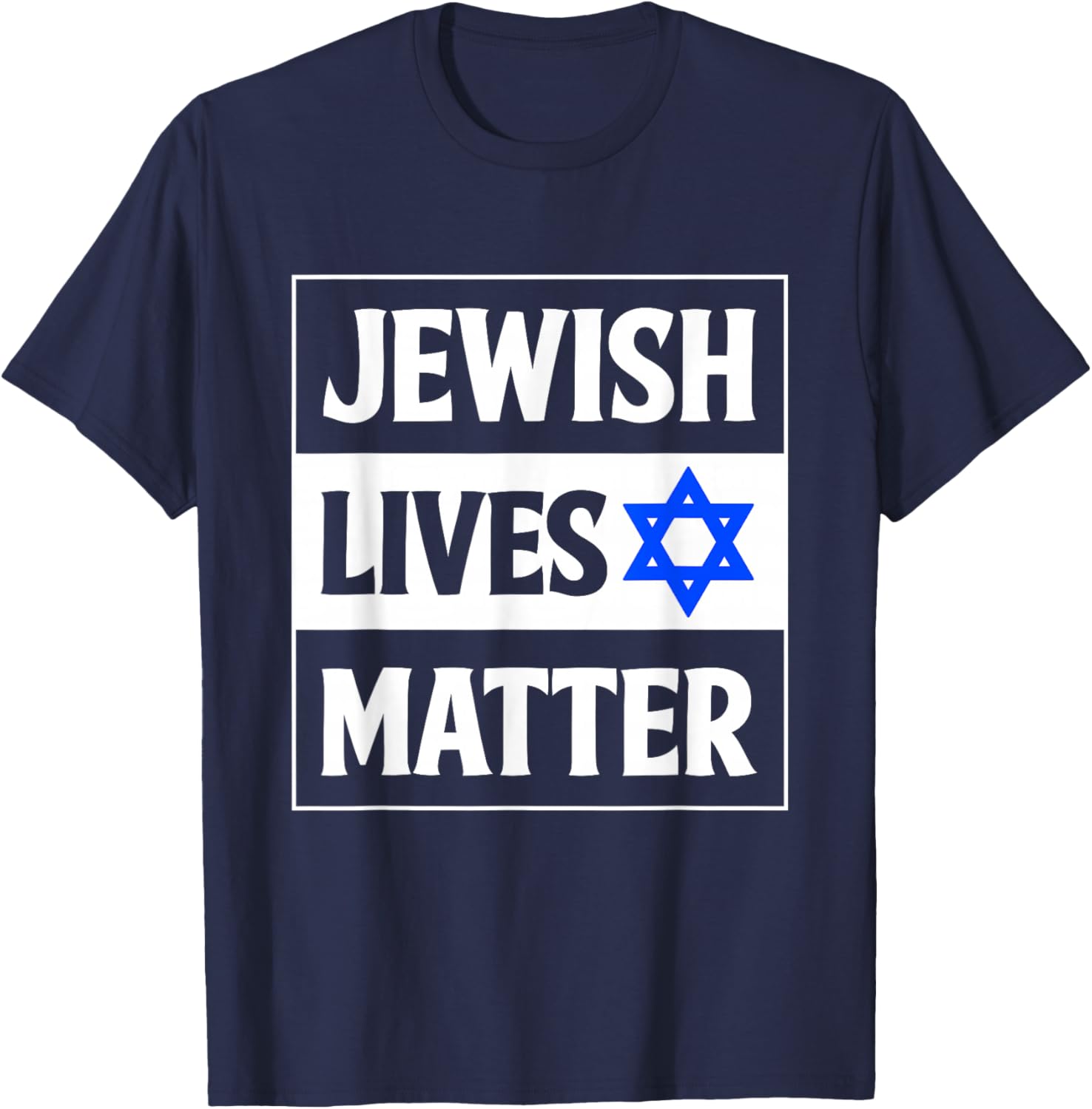 Jewish Lives Matter Retro Jewish Holiday T-Shirt - T-Shirt | Navy