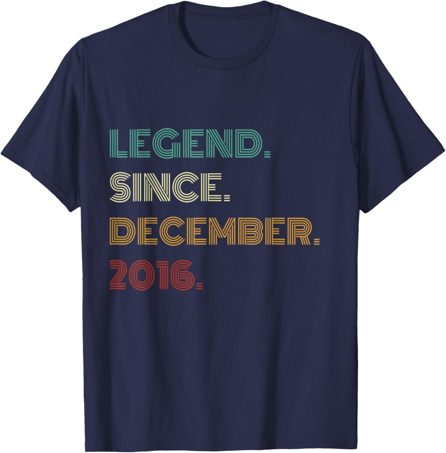 9 Years Old Legend Since December 2016 9th Birthday T-Shirt - T-Shirt | Navy