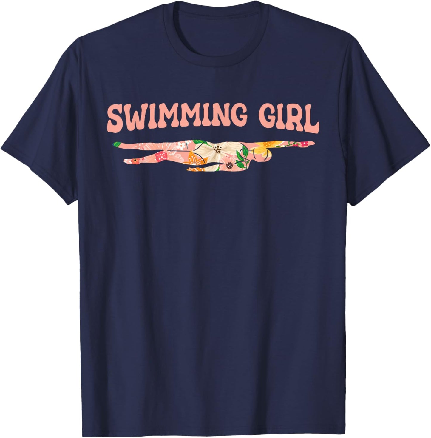 Swimming, swimming, water sports, swimmer T-Shirt - T-Shirt | Navy