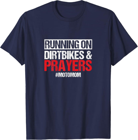 Dirt Bike Motorcycle Motomom Mother Mama Motorsport Biker T-Shirt - T-Shirt | Navy