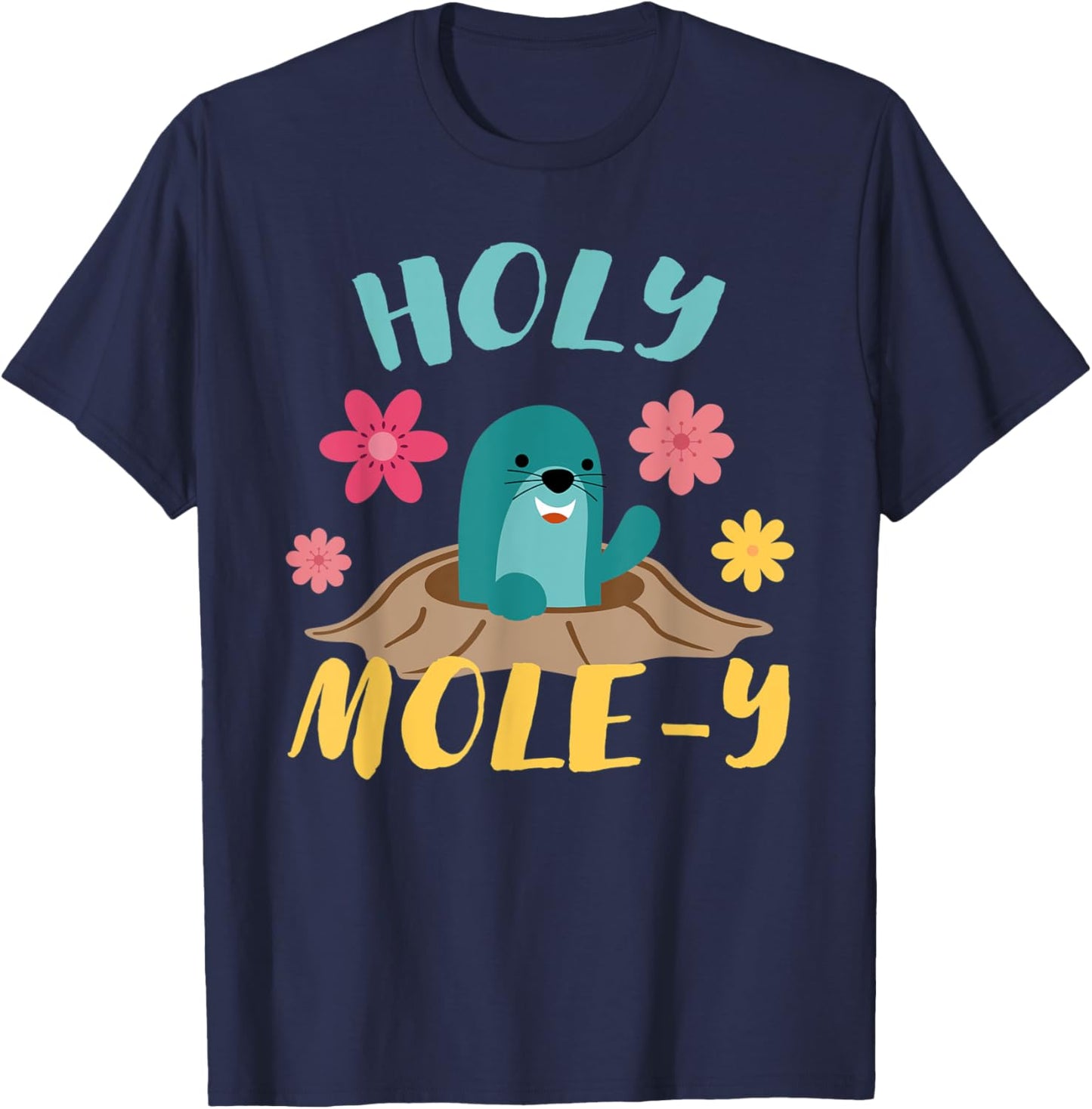 Cute mole biologist animal lover chemistry saying T-Shirt - T-Shirt | Navy