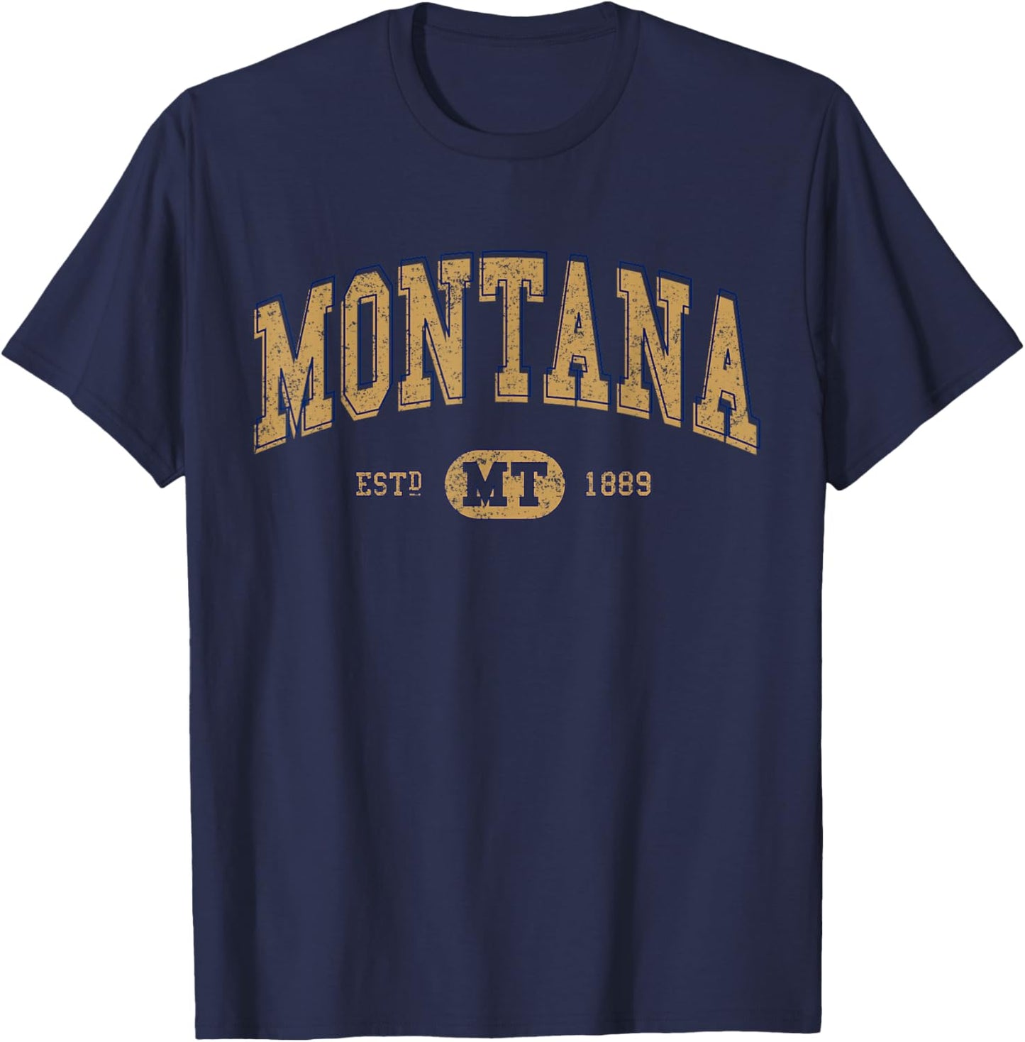 Montana Varsity-Style Graphic T-Shirt - T-Shirt | Navy