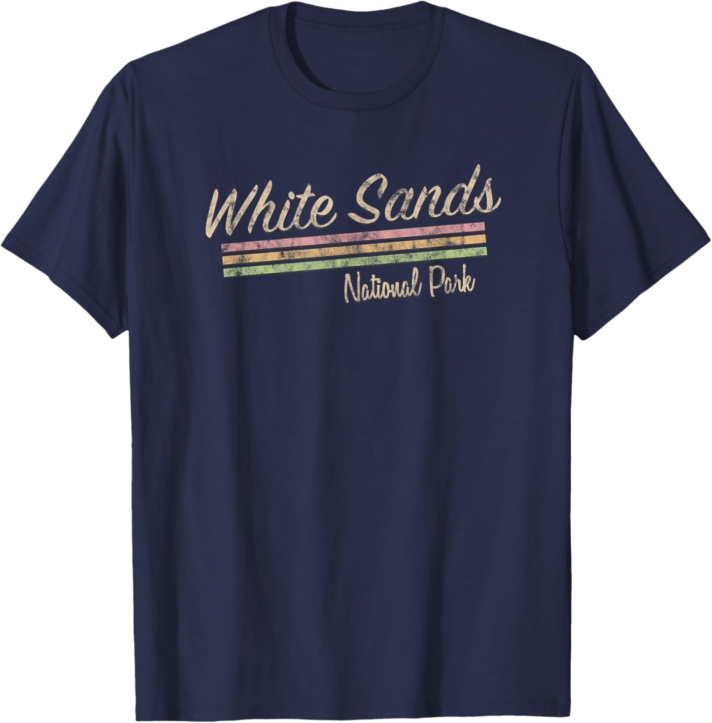 White Sands National Park Retro Vintage T-Shirt - T-Shirt | Navy