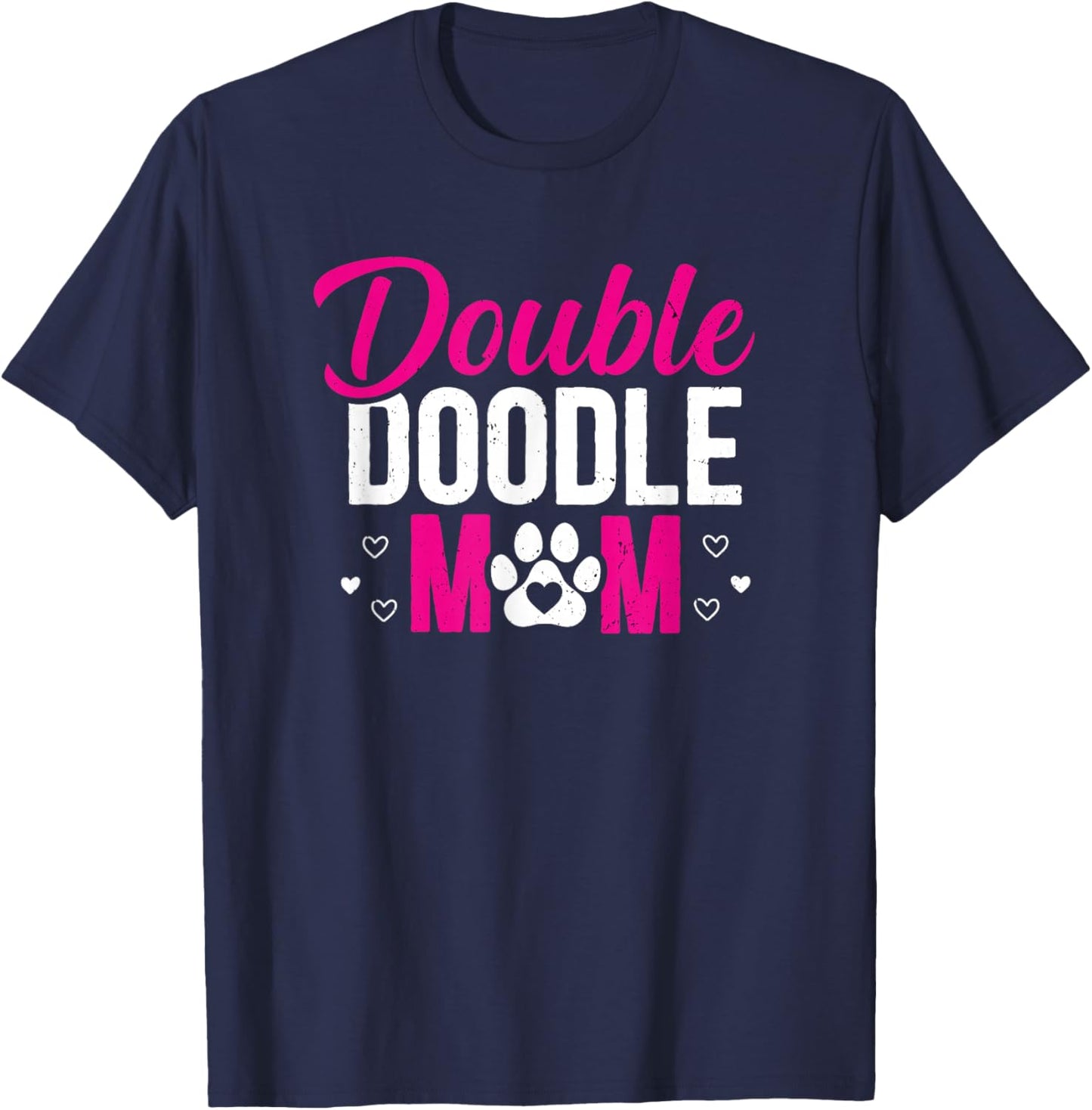 Double Doodle Mom Funny Dog Lovers T-Shirt - T-Shirt | Navy