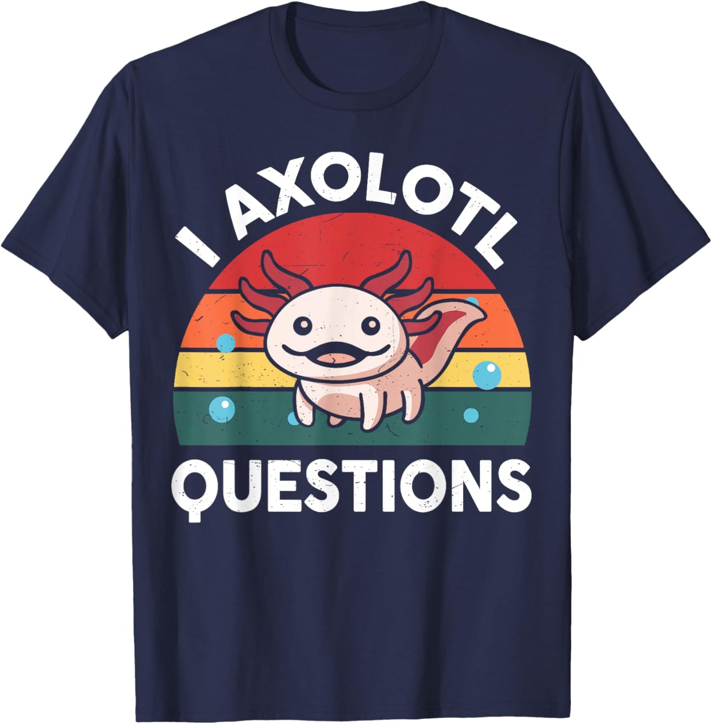 Axolotl-Shirt I Axolotl Questions Shirt Kids Cute Funny T-Shirt - T-Shirt | Navy