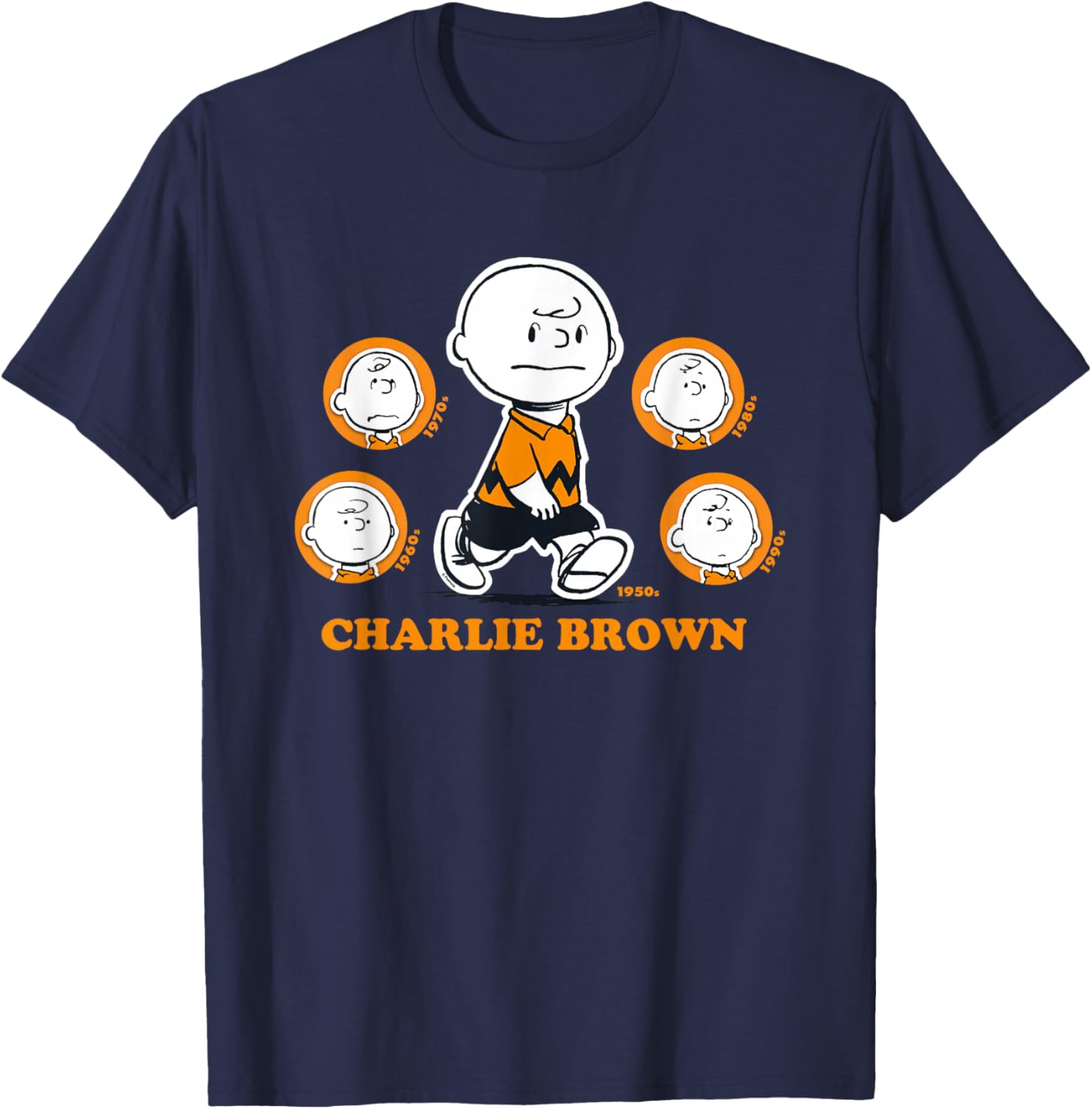 Peanuts - Charlie Brown Evolution T-Shirt - T-Shirt | Navy