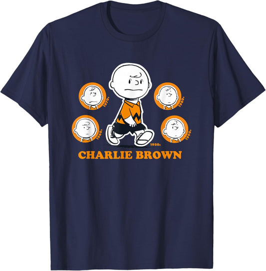 Peanuts - Charlie Brown Evolution T-Shirt - T-Shirt | Navy