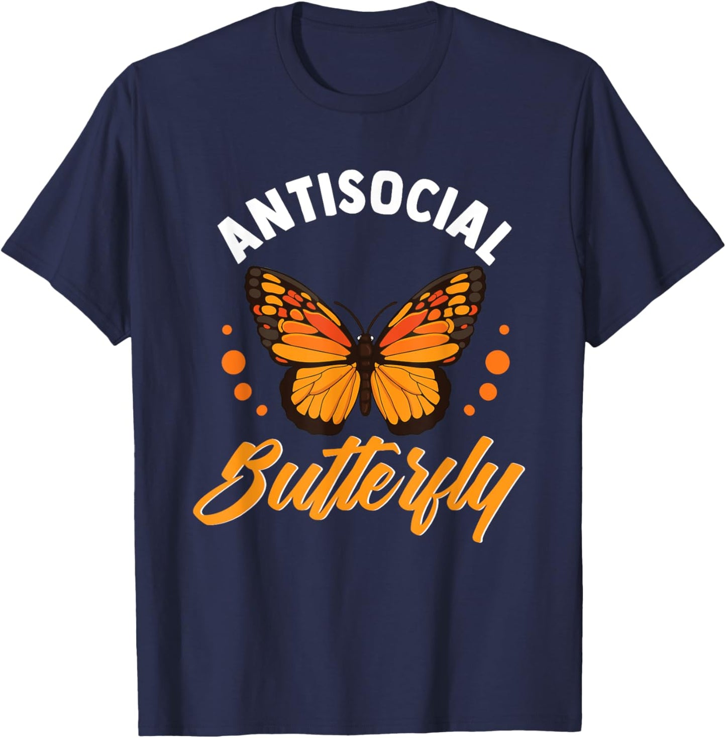 Antisocial Butterfly T-Shirt - T-Shirt | Navy