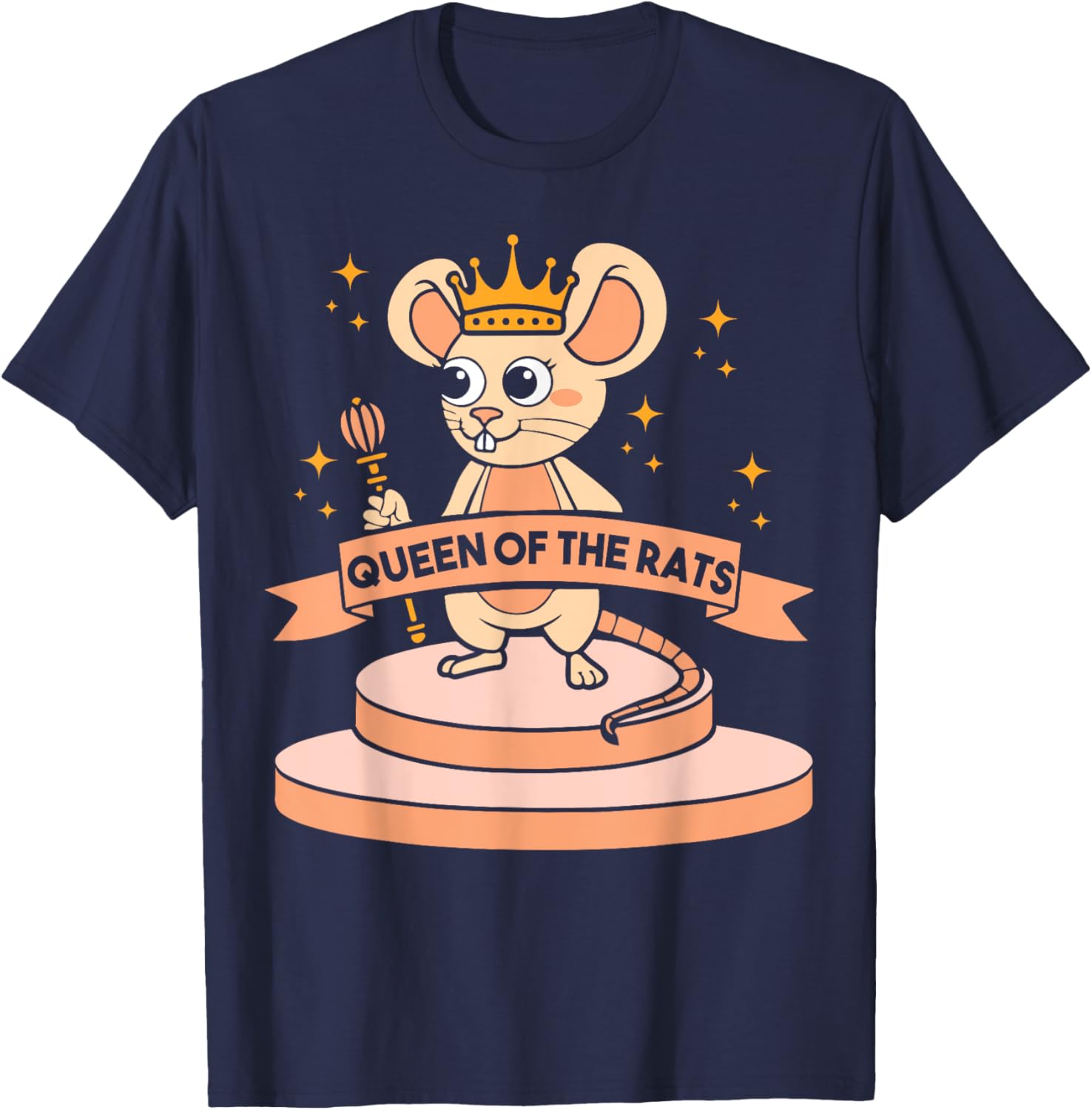 Queen of the rats - Rat Costume Mouse Rat T-Shirt - T-Shirt | Navy