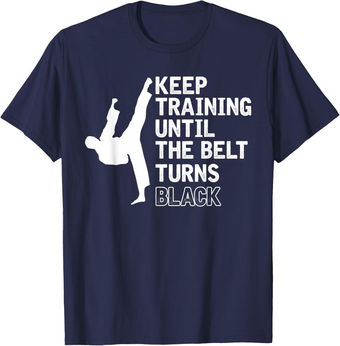 Black Belt Sparring Ninja Funny Gift Karate T-Shirt - T-Shirt | Navy