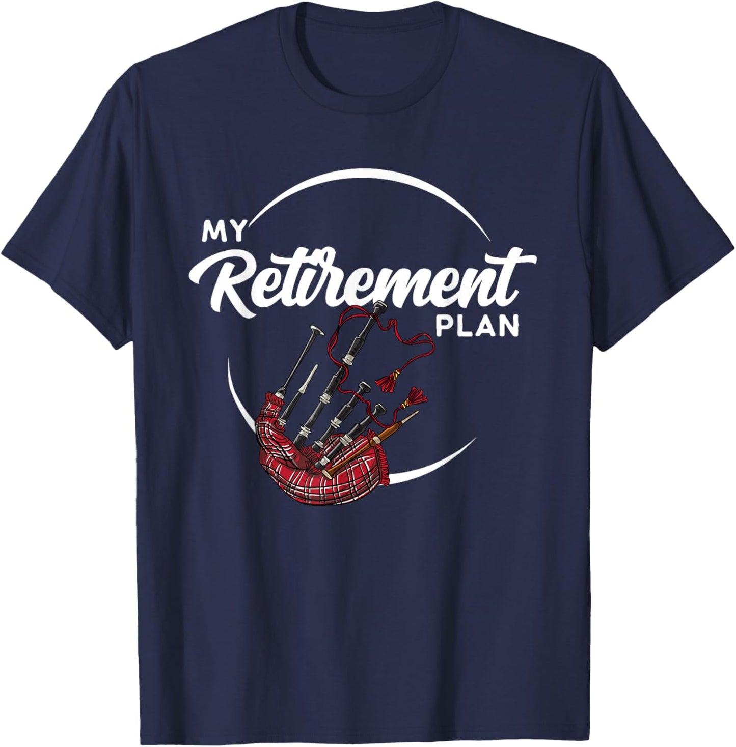 Funny Bagpipe Gift Whistler T-Shirt - T-Shirt | Navy