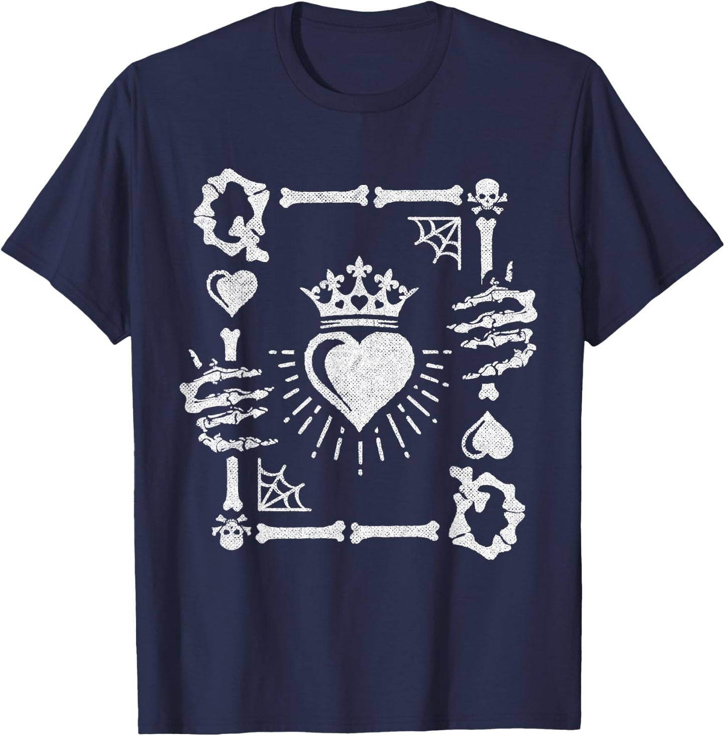 Queen of Hearts Card Costume - Halloween Queen of Hearts T-Shirt - T-Shirt | Navy