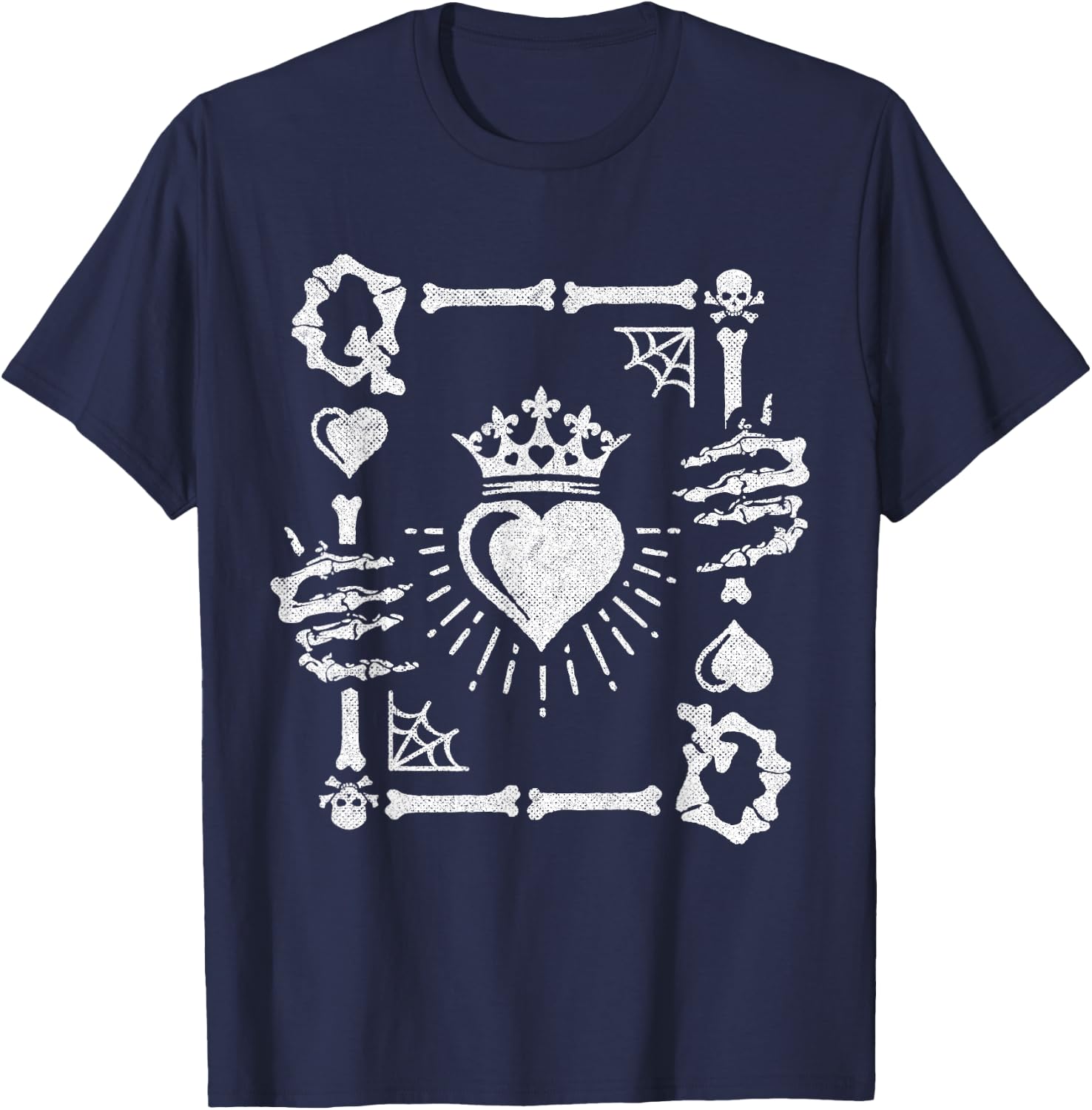 Queen of Hearts Card Costume - Halloween Queen of Hearts T-Shirt - T-Shirt | Navy