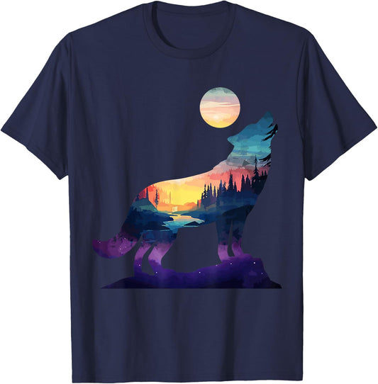 Wolf T-Shirt - T-Shirt | Navy