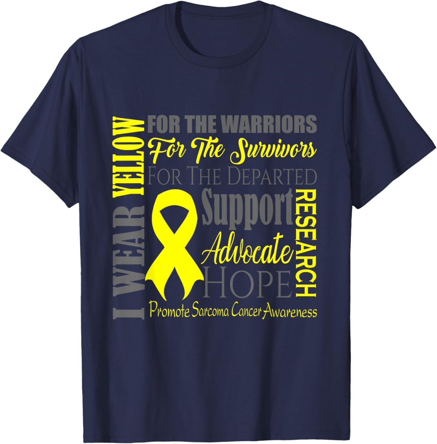 Sarcoma Cancer Awareness T-Shirt - T-Shirt | Navy