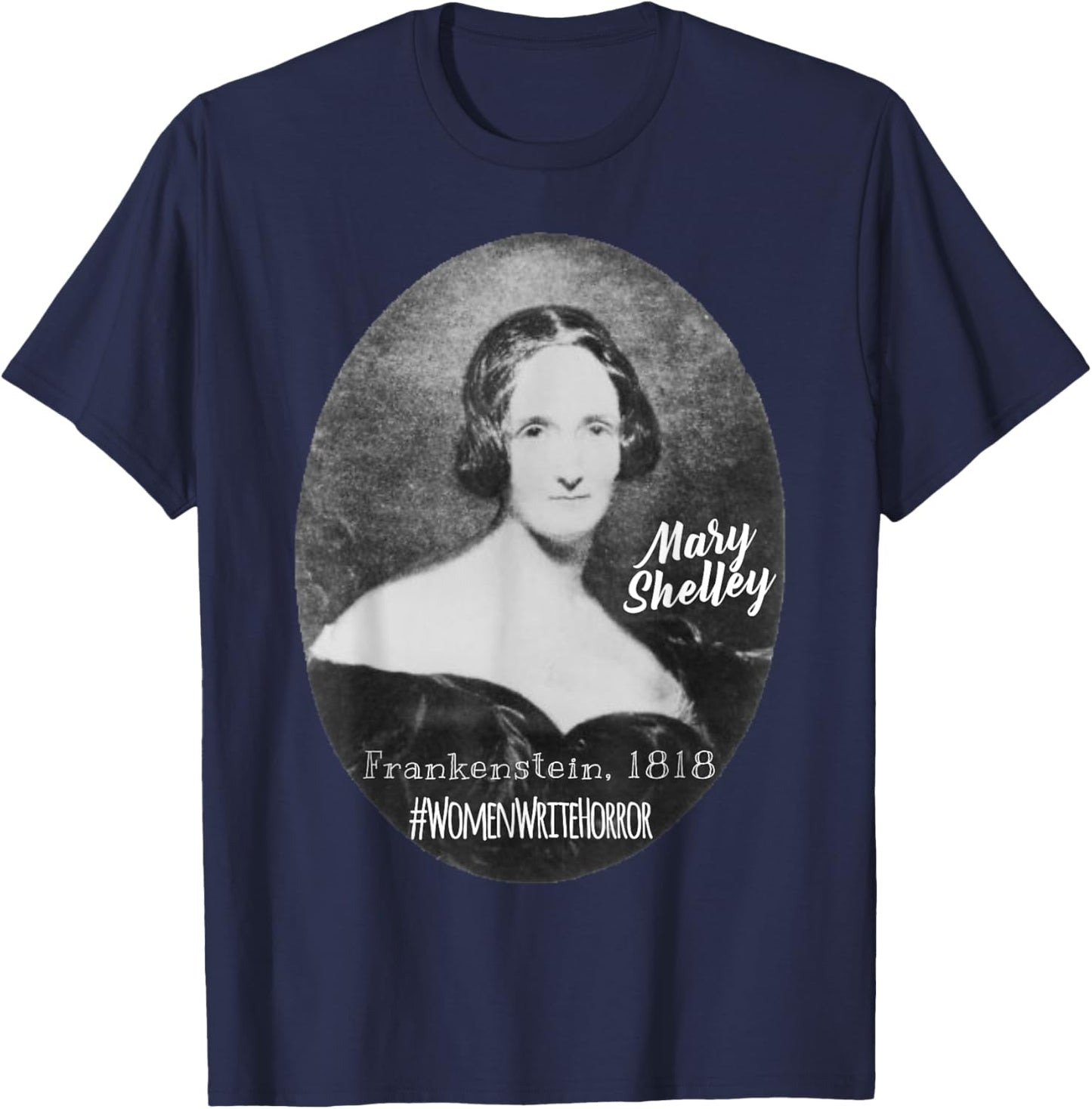Mary Shelley Frankenstein Gothic Horror T-Shirt - T-Shirt | Navy