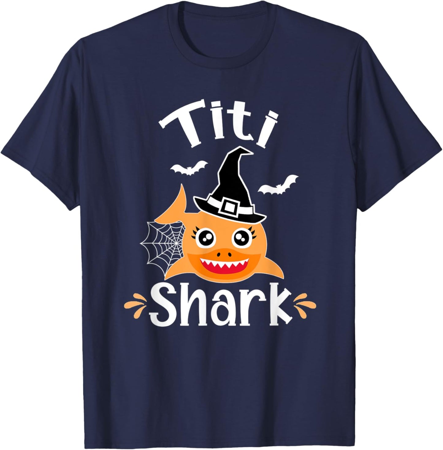 Titi Shark Puerto Rican Aunt Halloween Funny T-Shirt - T-Shirt | Navy