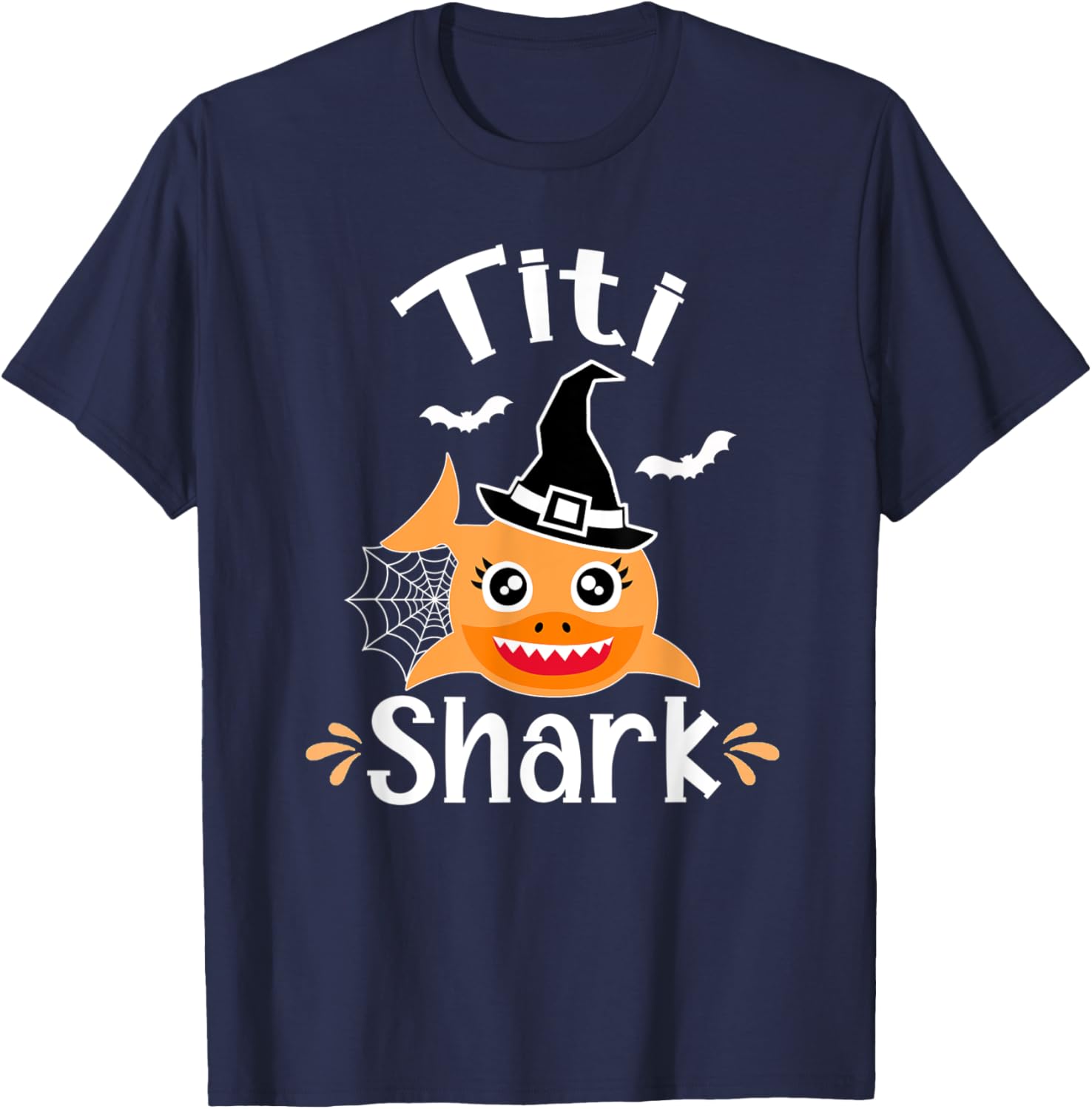 Titi Shark Puerto Rican Aunt Halloween Funny T-Shirt - T-Shirt | Navy