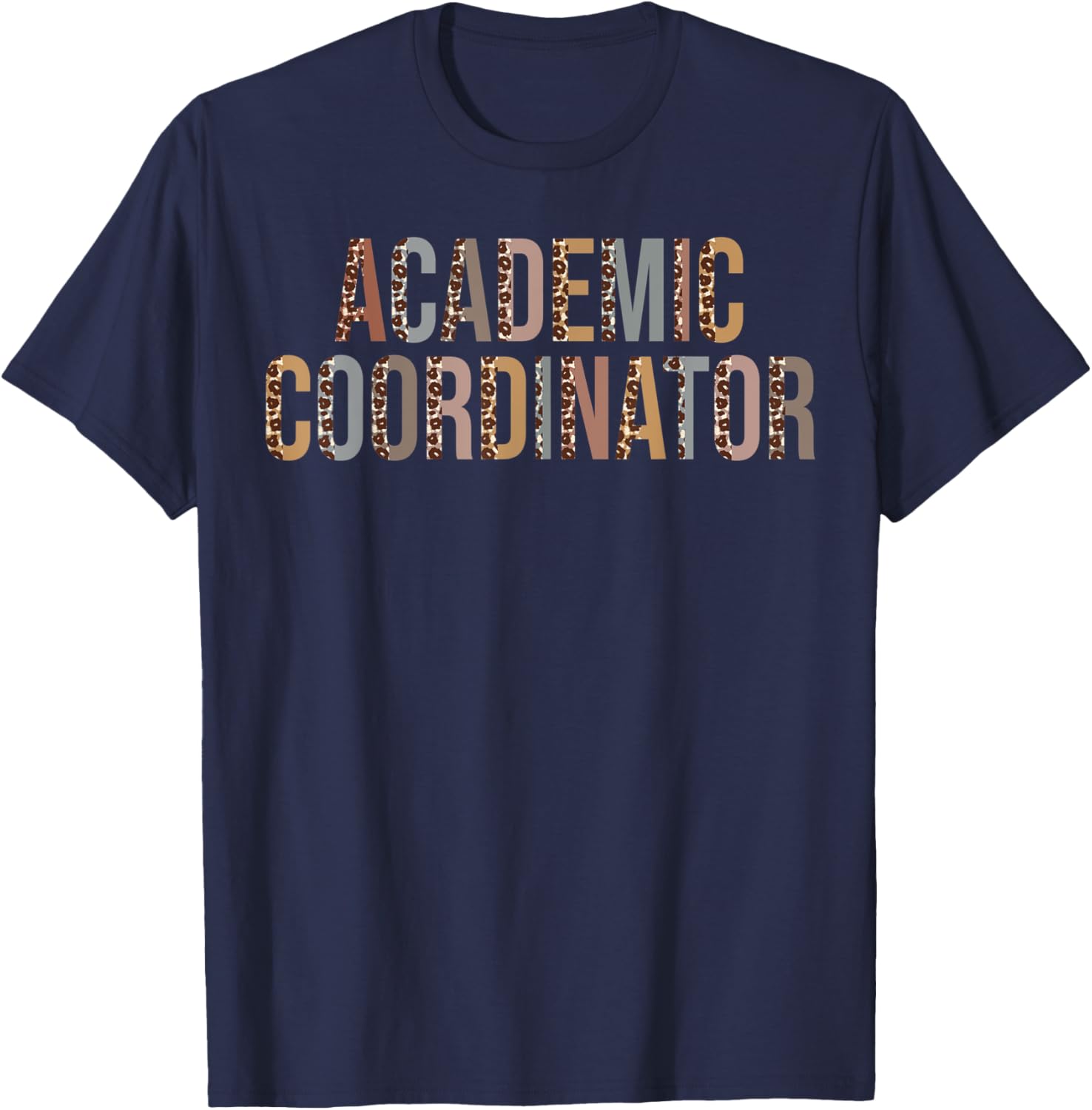 Leopard Academic Coordinator Supplies Funny Back to School T-Shirt - T-Shirt | Navy