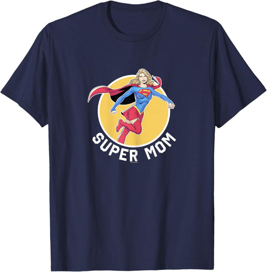 DC Comics Superman Mother's Day Super Mom Poster T-Shirt - T-Shirt | Navy