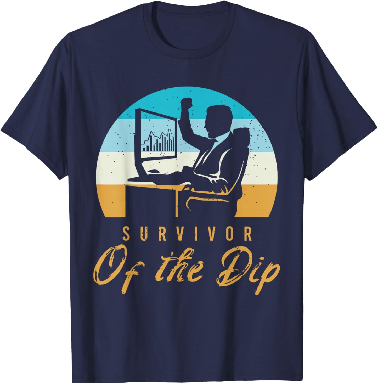 Funny Stock Market Slogan For A Trader In Stock Exchange T-Shirt - T-Shirt | Navy