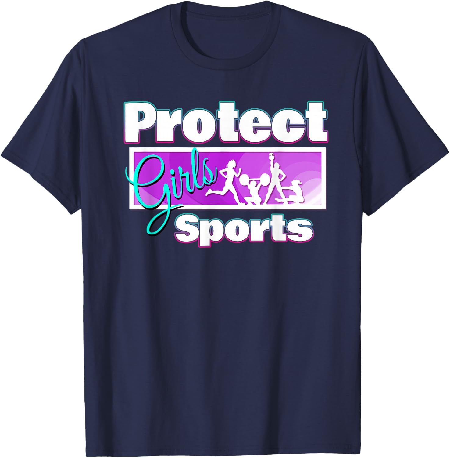 Protect Girls' Sports ~ Defend Femininity T-Shirt - T-Shirt | Navy