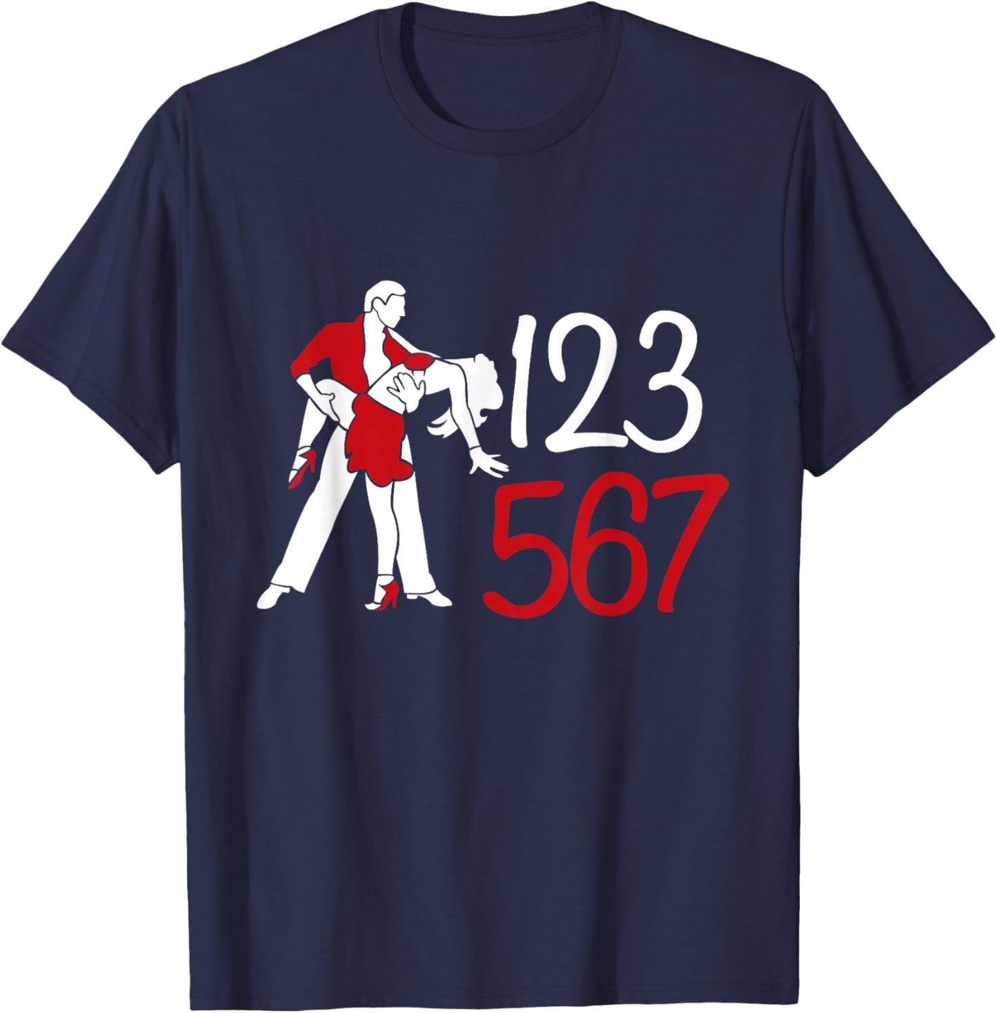 123 567 Salsa Latin Salsa Dance T-Shirt - T-Shirt | Navy