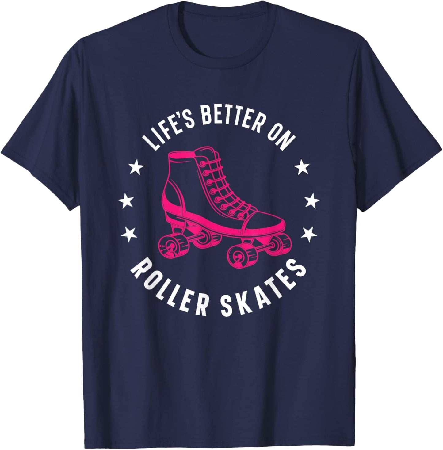 Cool Roller Skating Skate Girl 1970S Retro T-Shirt - T-Shirt | Navy