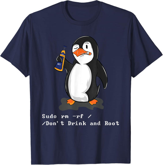 Sudo Rm -Rf Admin Linux Command Sysadmin Developer T-Shirt - T-Shirt | Navy