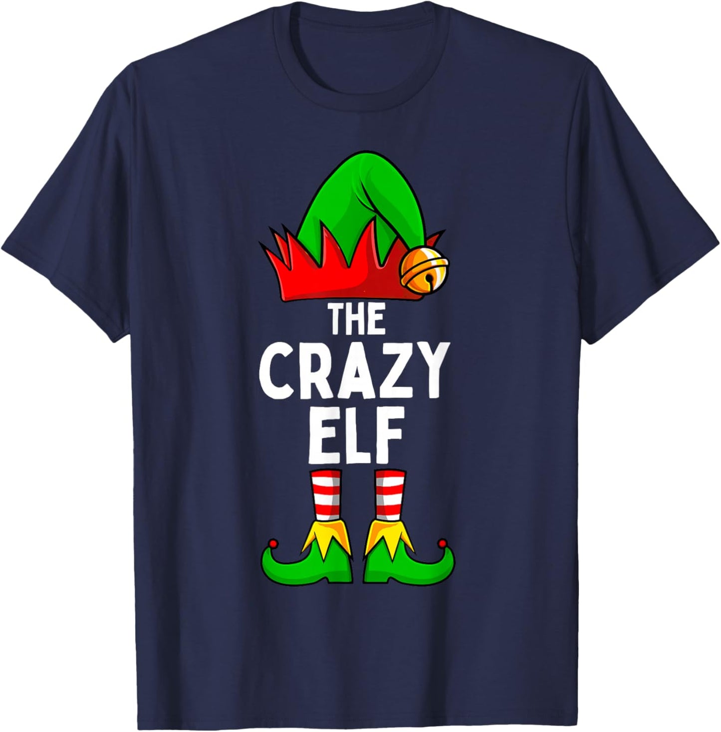 Crazy Elf Matching Family Christmas T-Shirt - T-Shirt | Navy