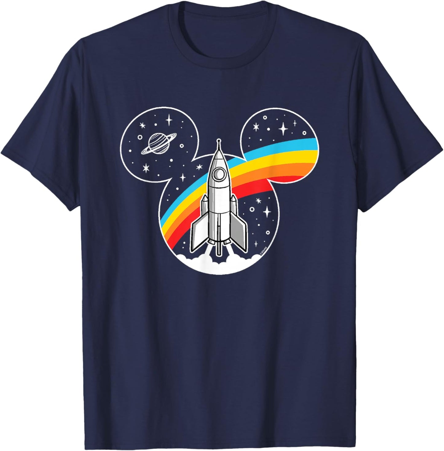 Mickey Mouse - Retro Space T-Shirt - T-Shirt | Navy
