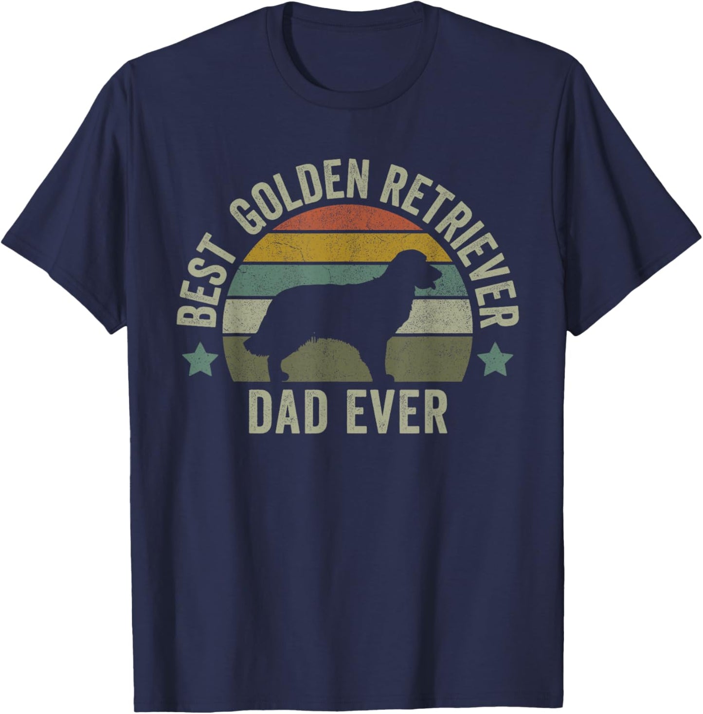 Golden Retriever Dad Dog Shirt, Funny Fathers Day Doggy T-Shirt - T-Shirt | Navy