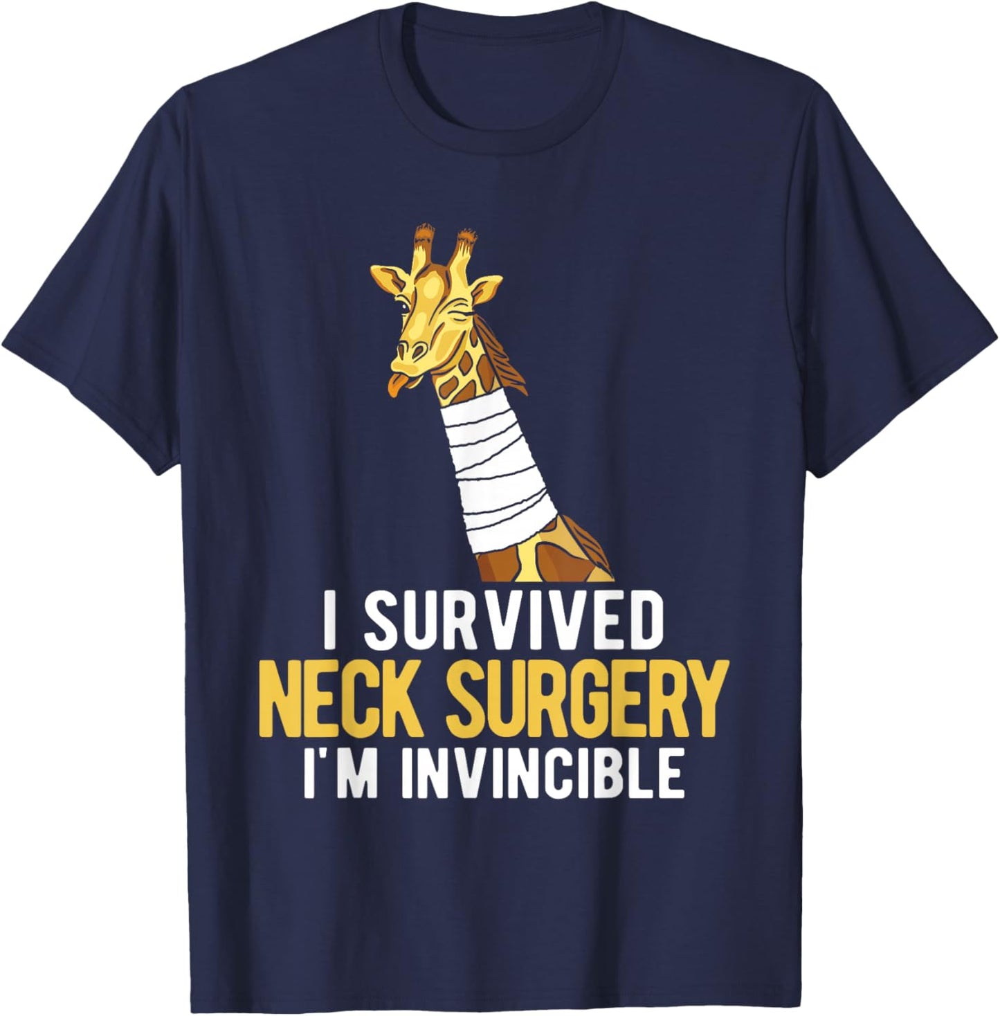 I Survived Neck Surgery T-Shirt - T-Shirt | Navy