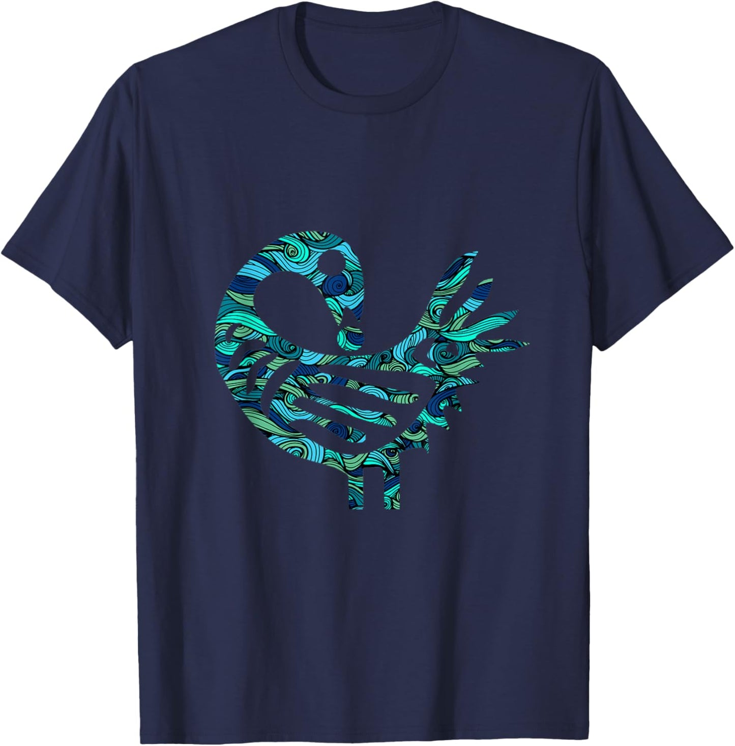 Sankofa Bird Afrocentric Adinkra Symbol Black History T-Shirt - T-Shirt | Navy