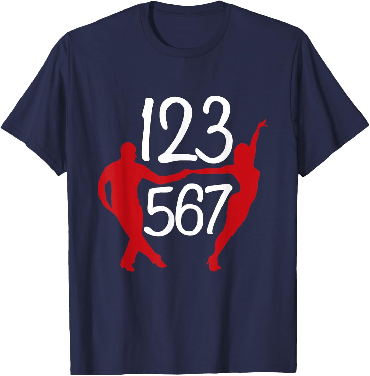 123 567 Salsa Lover Latin Salsa Dance T-Shirt - T-Shirt | Navy