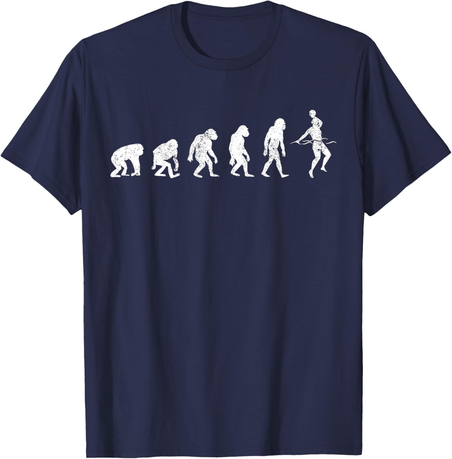 History of Water Polo Lover Print Funny Water Polo Evolution T-Shirt - T-Shirt | Navy