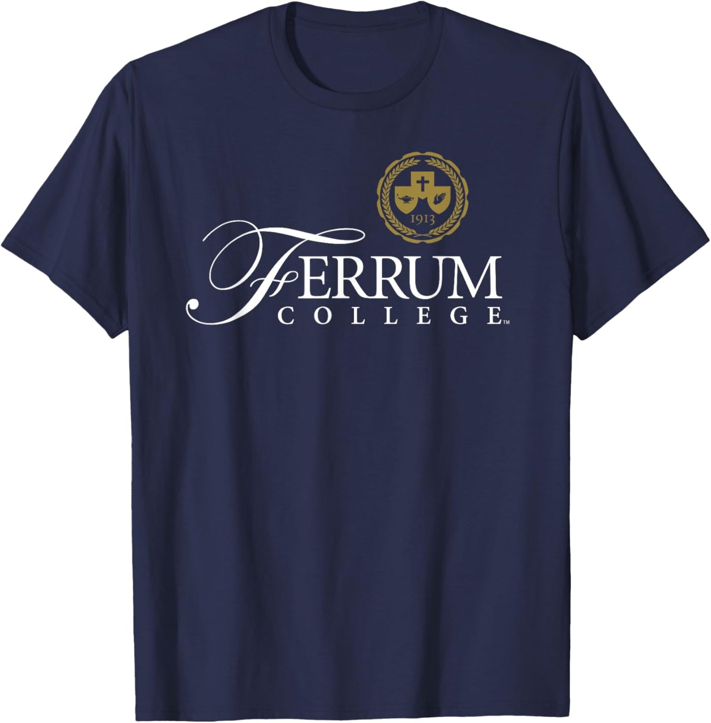 Ferrum College Primary Logo Stacked T-Shirt - T-Shirt | Navy