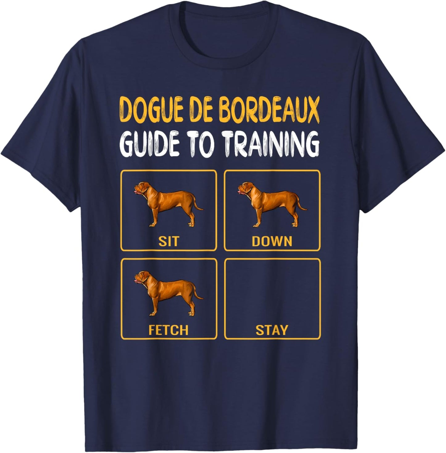 Dogues de Bordeaux Guide To Training Dog Obedience Women Kids T-Shirt - T-Shirt | Navy