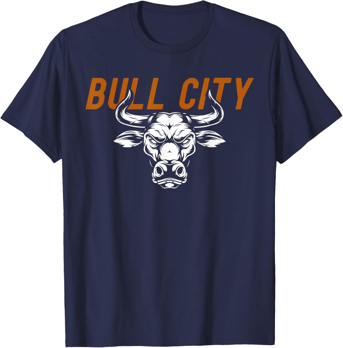 Bull City Durham NC 919 North Carolina Bull Head T-Shirt - T-Shirt | Navy