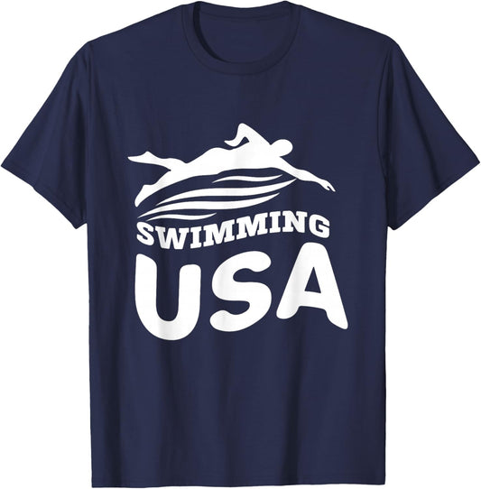 USA Swimming American Team Sport Athlete Support T-Shirt - T-Shirt | Navy