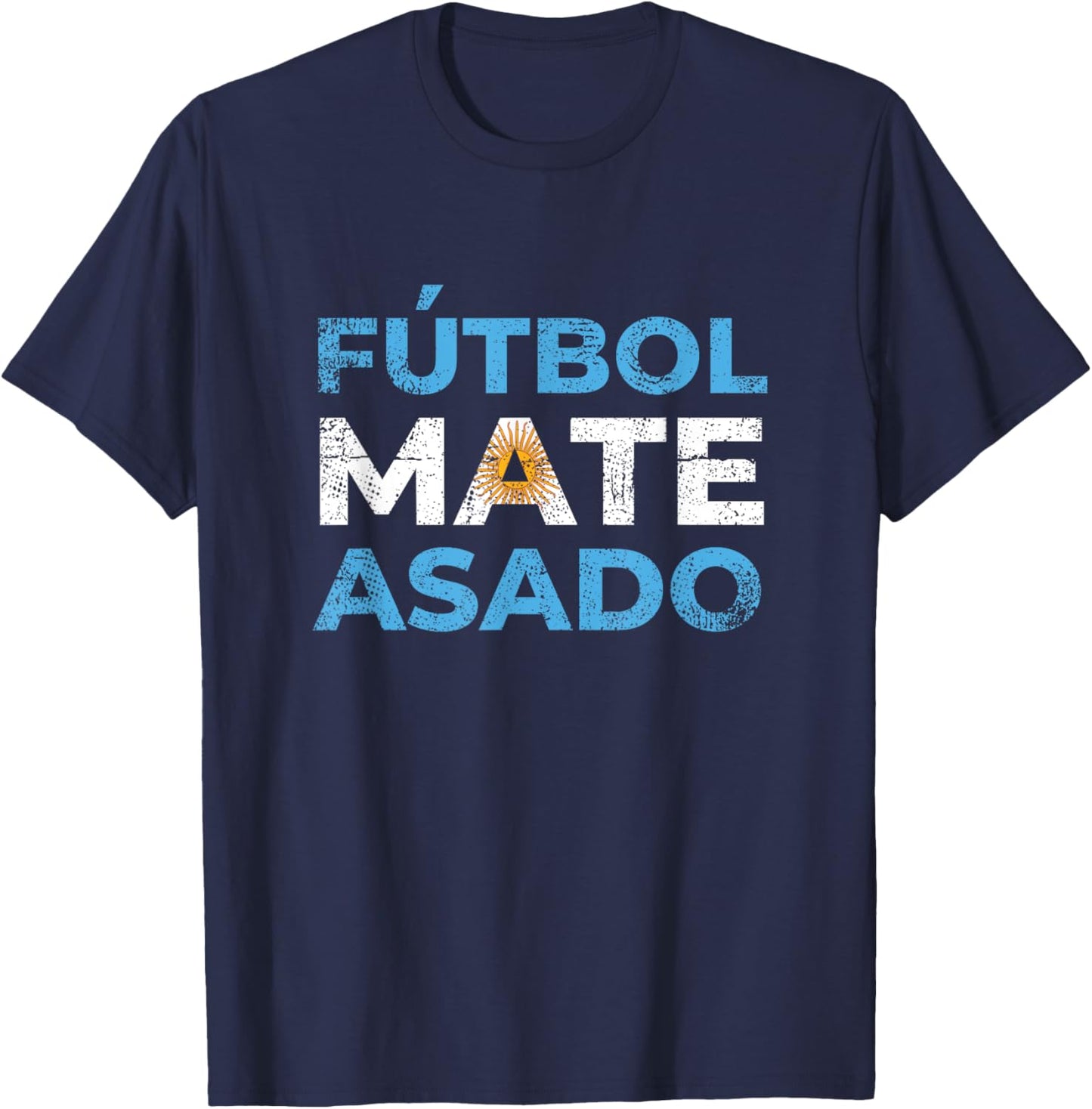 Argentina Futbol Mate Asado Latin America Hispanic Heritage T-Shirt - T-Shirt | Navy