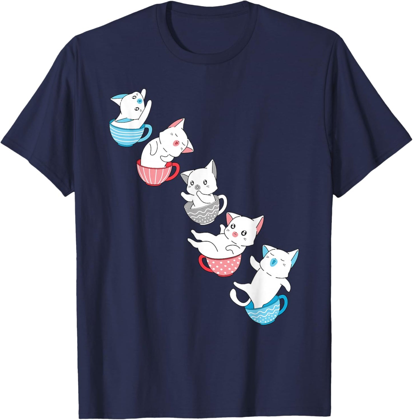 Transgender Flag Trans Pride Cat Animal Proud Transgender T-Shirt - T-Shirt | Navy