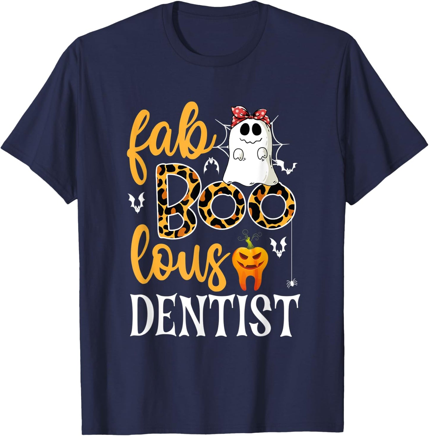 Halloween Dentist – The Boo Crew Dental Tech Scary Halloween T-Shirt - T-Shirt | Navy