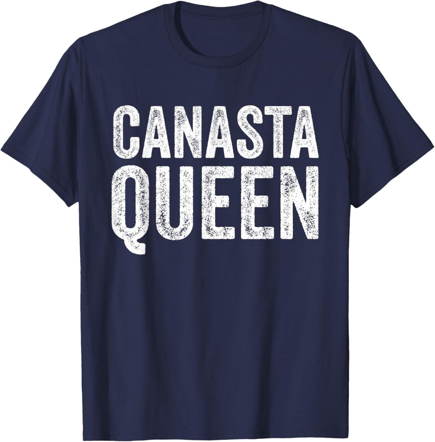 Canasta Queen Funny Canasta Card Games Player Vintage T-Shirt - T-Shirt | Navy
